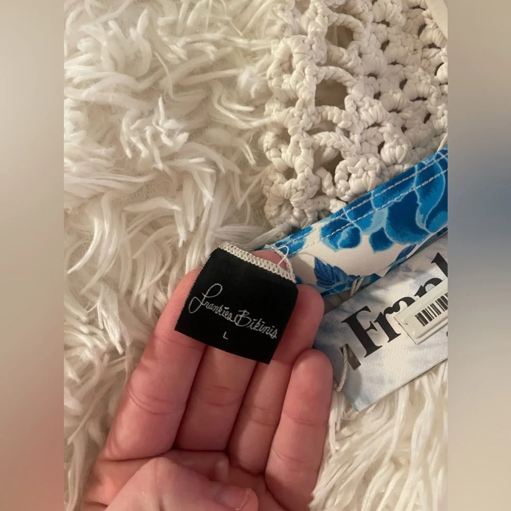 Frankie bikinis crochet swimsuit top with tags. Never used. With tags.